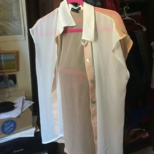 Free w/ purcgase - Duo tone button up blouse